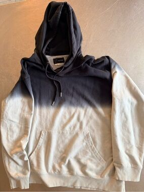 Original Use Black-to-White Ombre Hooded Sweatshirt - Men